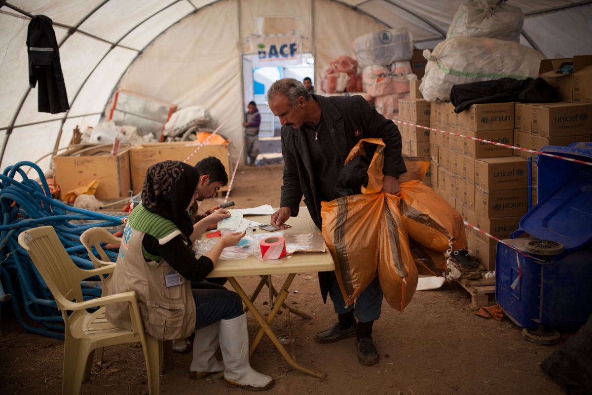 Lebensmittelverteilung im Irakischen Kurdistan