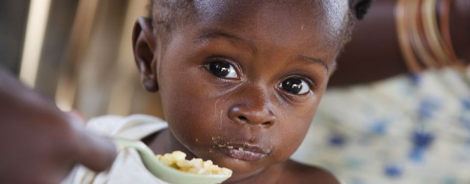Mangelernährtes Kind aus Liberia