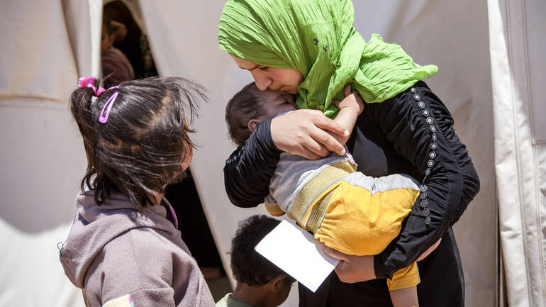 Syrische Mutter und ihre Kinder Syrische Mutter und ihre Kinder