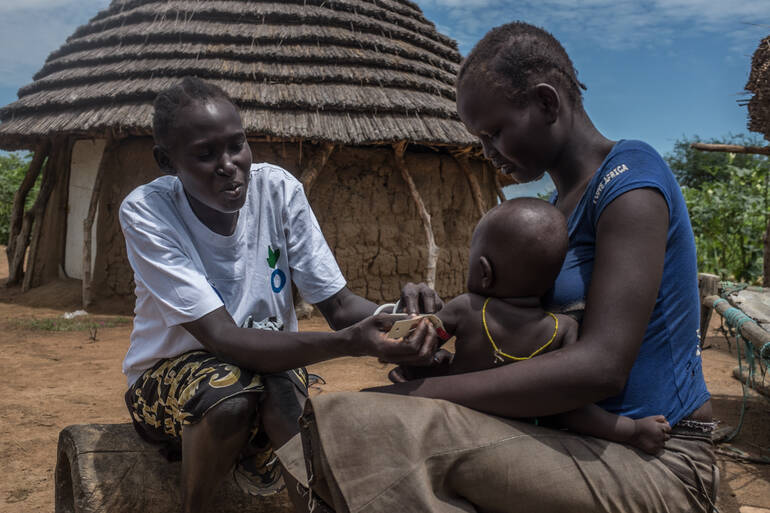 Aktion gegen den Hunger im Südsudan. Aktion gegen den Hunger im Südsudan.