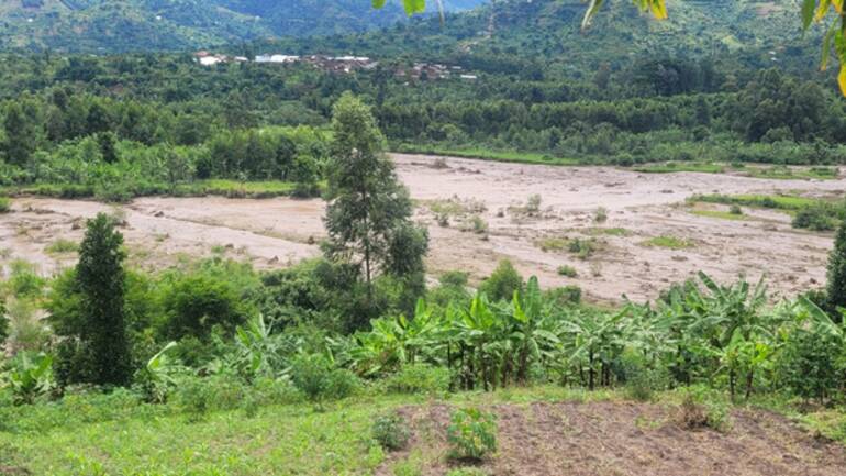 Überschwemmung im Kasese-Distrikt in Uganda – lokale Gemeinden sind regelmäßig von Flutrisiken betroffen