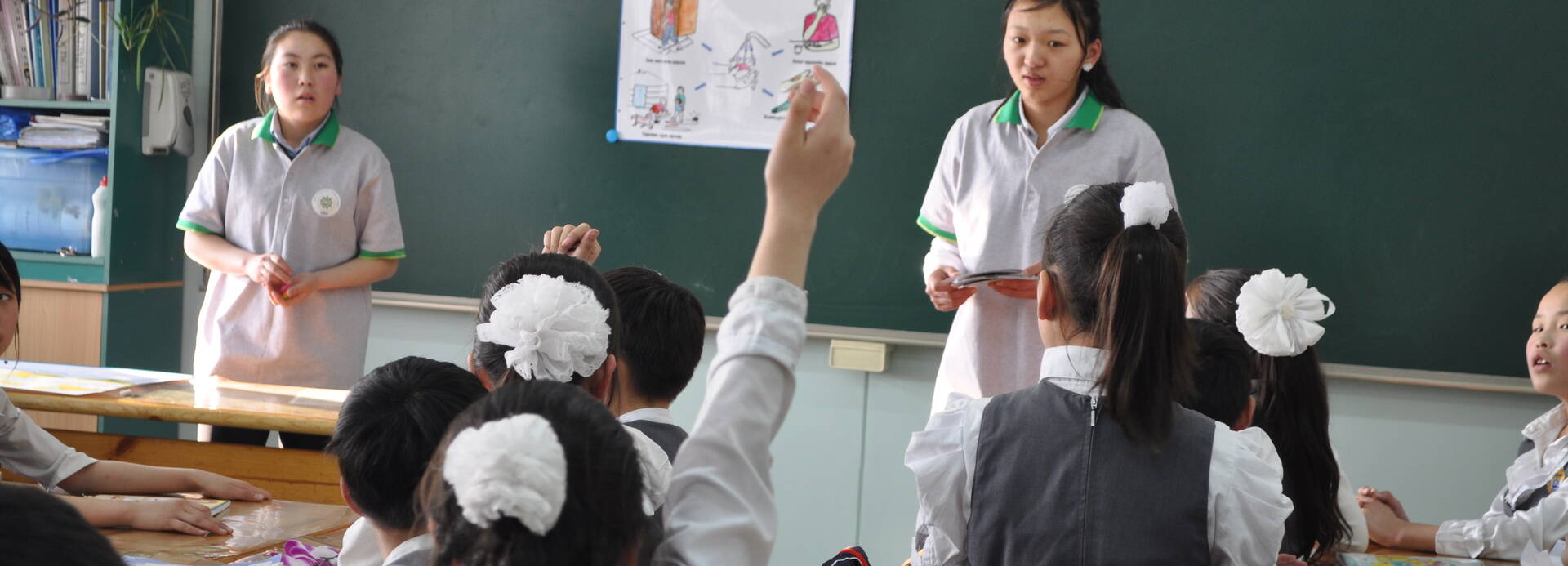 Schüler*innen in der Mongolei.