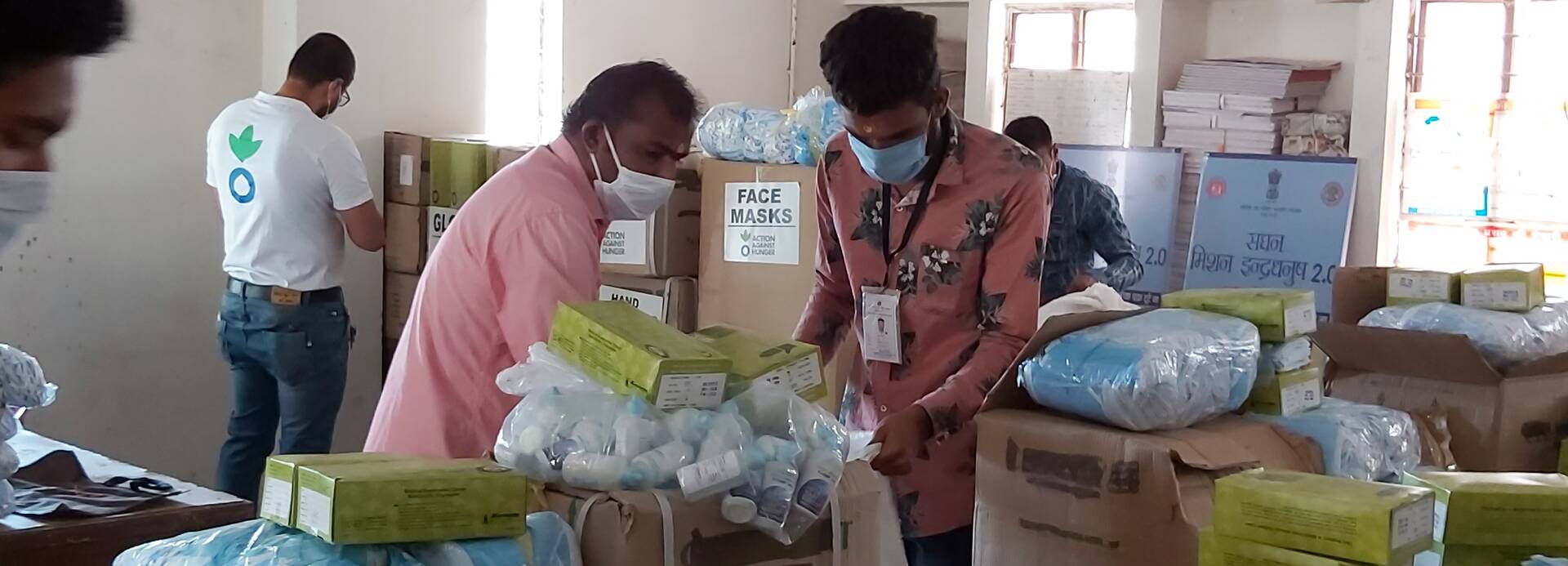 Mitarbeitende von Aktion gegen den Hunger und COVID-19 Hilfe in Indien Mitarbeitende von Aktion gegen den Hunger und COVID-19 Hilfe in Indien