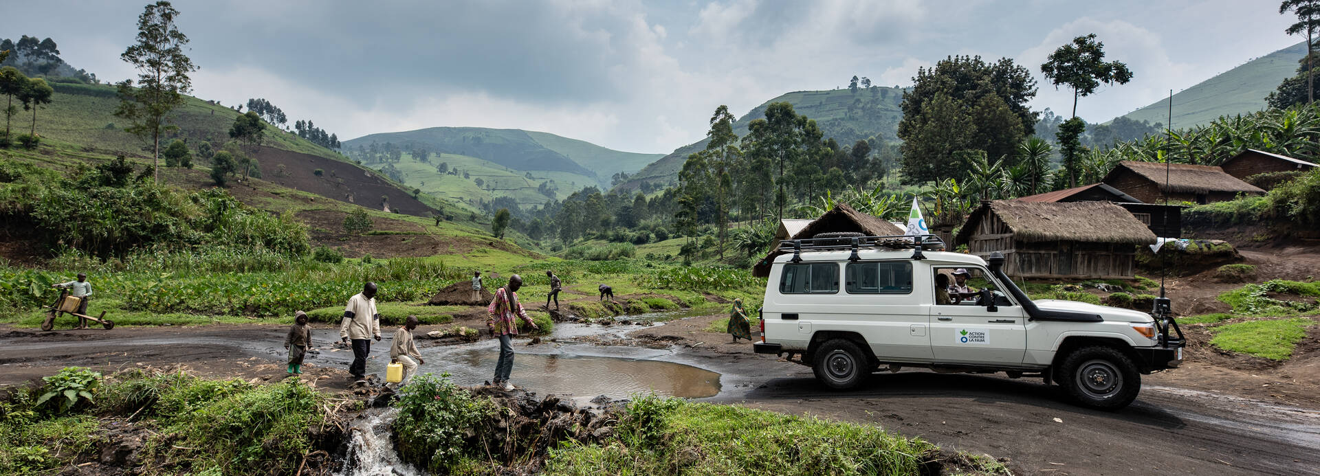 Auto von Aktion gegen den Hunger in der Demokratischen Republik Kongo