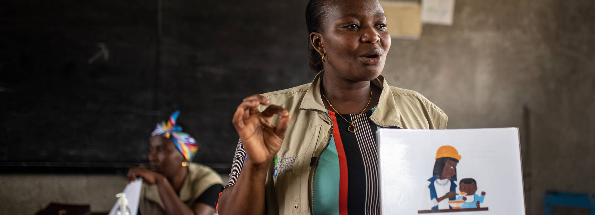 Mitarbeiterin von Aktion gegen den Hunger in der Demokratischen Republik Kongo Mitarbeiterin von Aktion gegen den Hunger in der Demokratischen Republik Kongo
