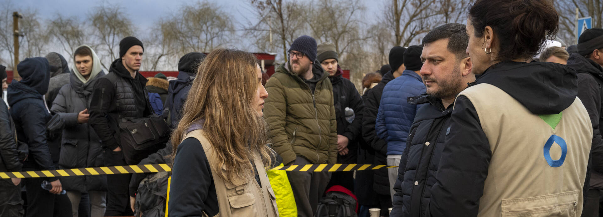 Nothilfe für Menschen auf der Flucht aus der Ukraine Mitarbeitende von Aktion gegen den Hunger leisten Nothilfe für Menschen aus der Ukraine an der Grenze zu Moldawien