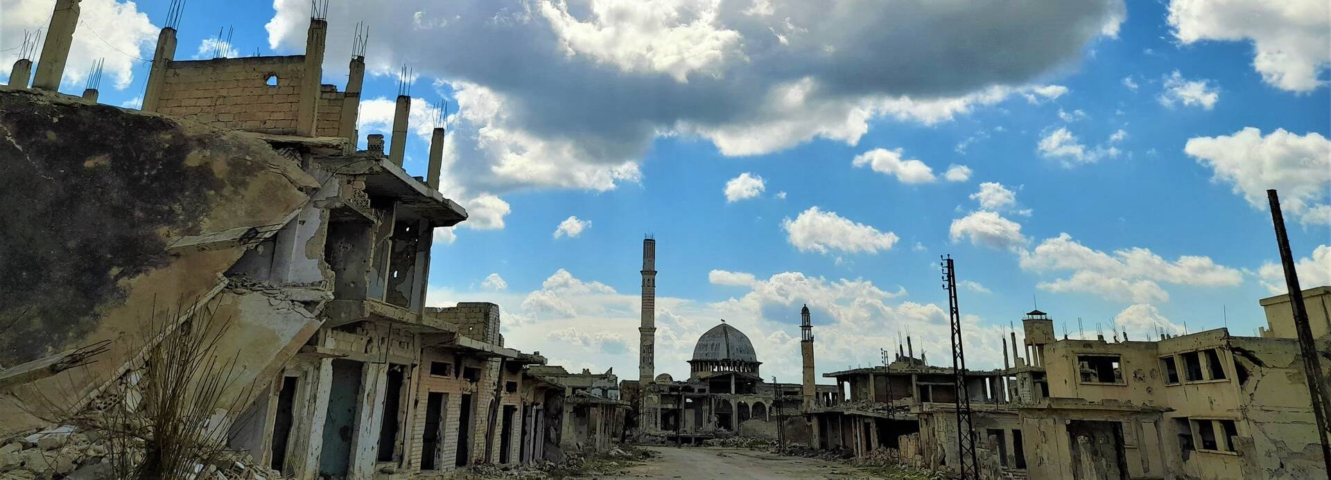 Blick auf das zerstörte Hama in Syrien