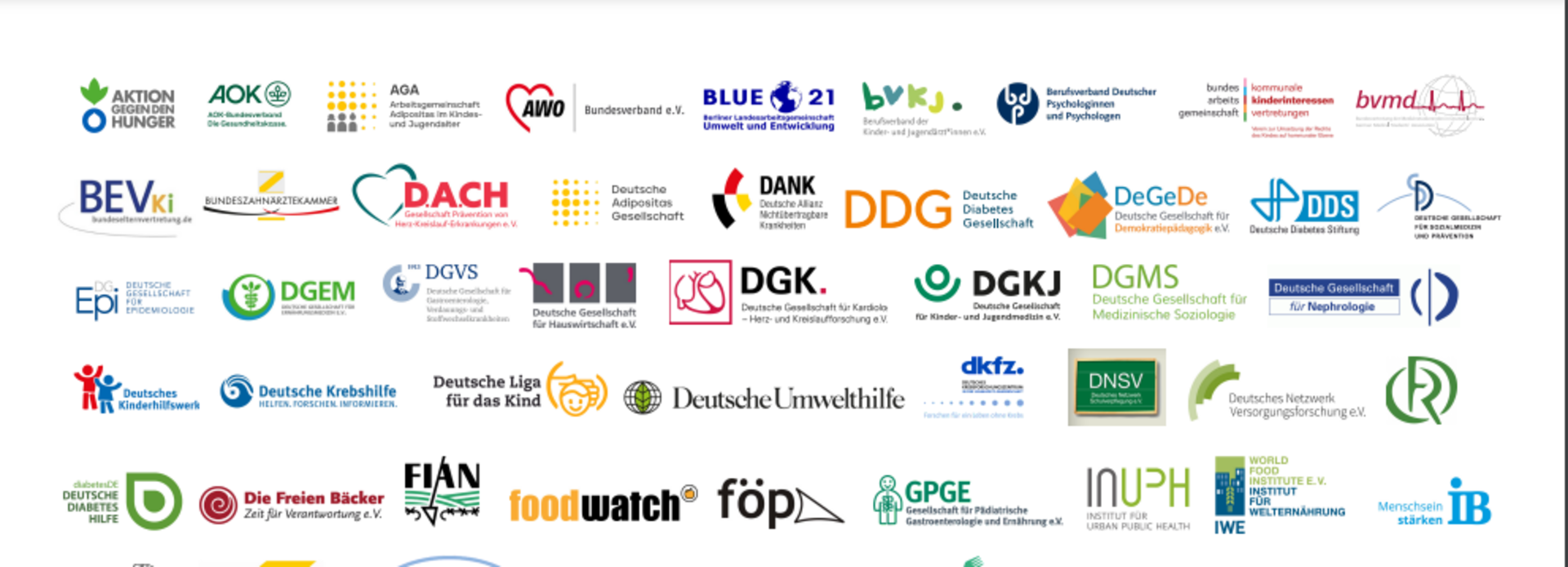 Logos von den unterzeichnenden Organisationen