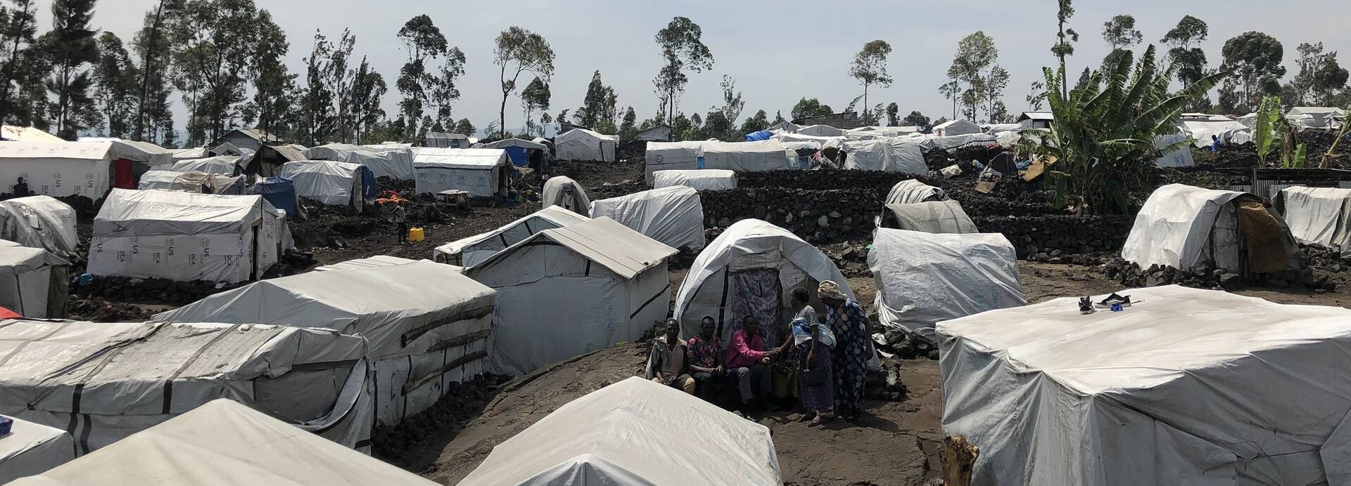 Ein Camp für Binnenvertriebene in der Demokratischen Republik Kongo Ein Camp für Binnenvertriebene in der Demokratischen Republik Kongo