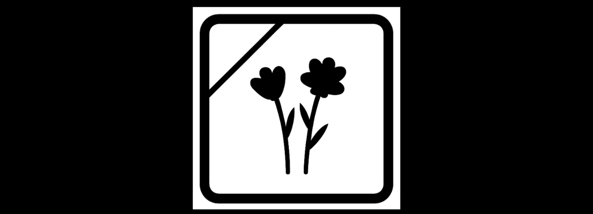 Grafik mit schwarzen Blumen Grafik mit schwarzen Blumen