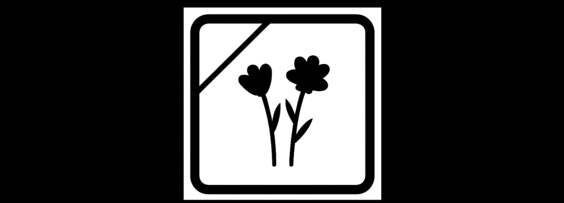 Grafik mit schwarzen Blumen