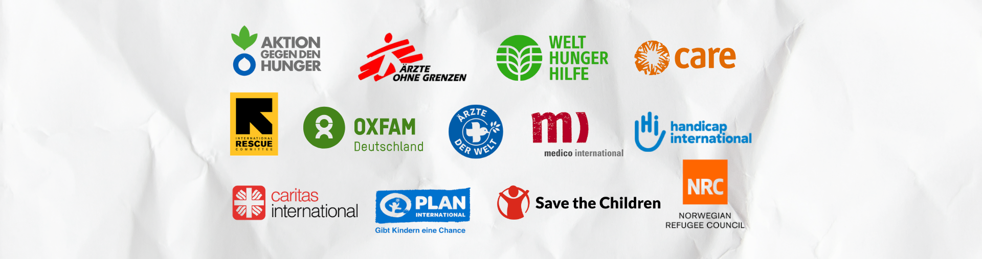 Logos von 13 deutschen NGOs Logos von 13 deutschen NGOs