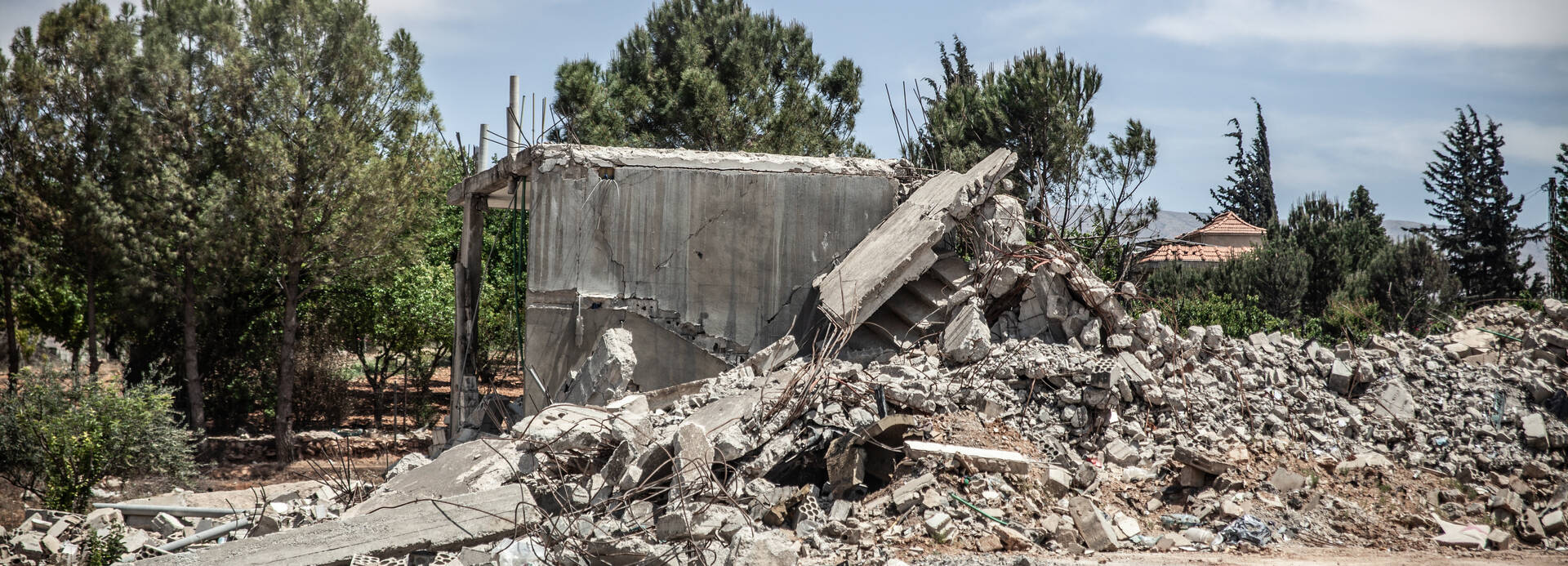 Ein zerstörtes Gebäude in Baalbek, Hermel, im Nordlibanon.