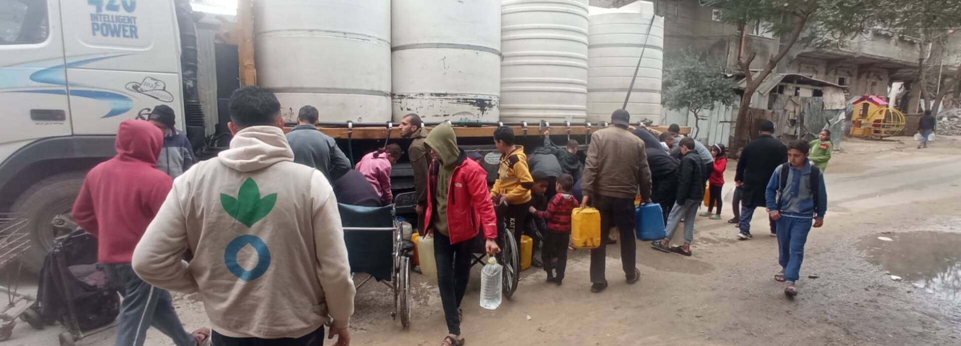 Wassertransport in den besetzten palästinensischen Gebieten.