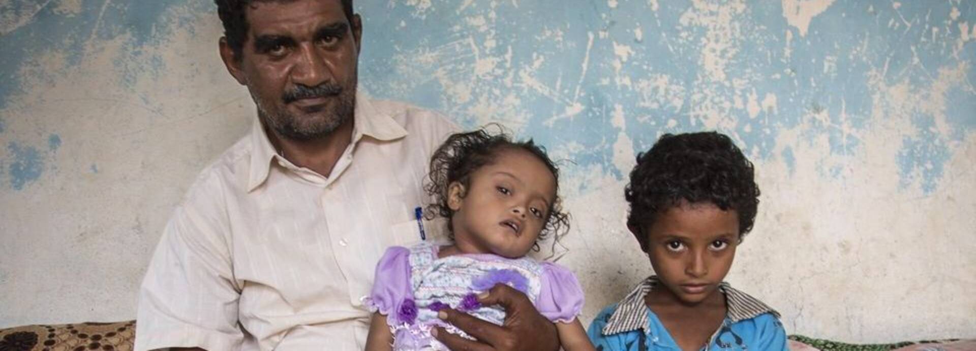 Vater und seine Kinder im Jemen Vater und seine Kinder im Jemen