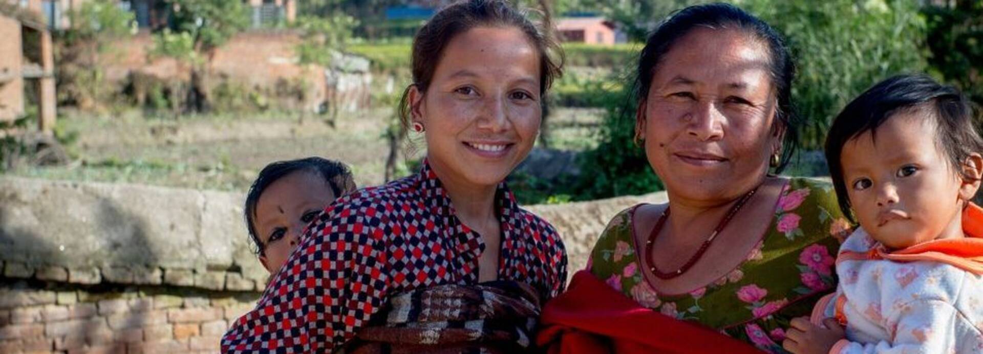 Familie in Nepal