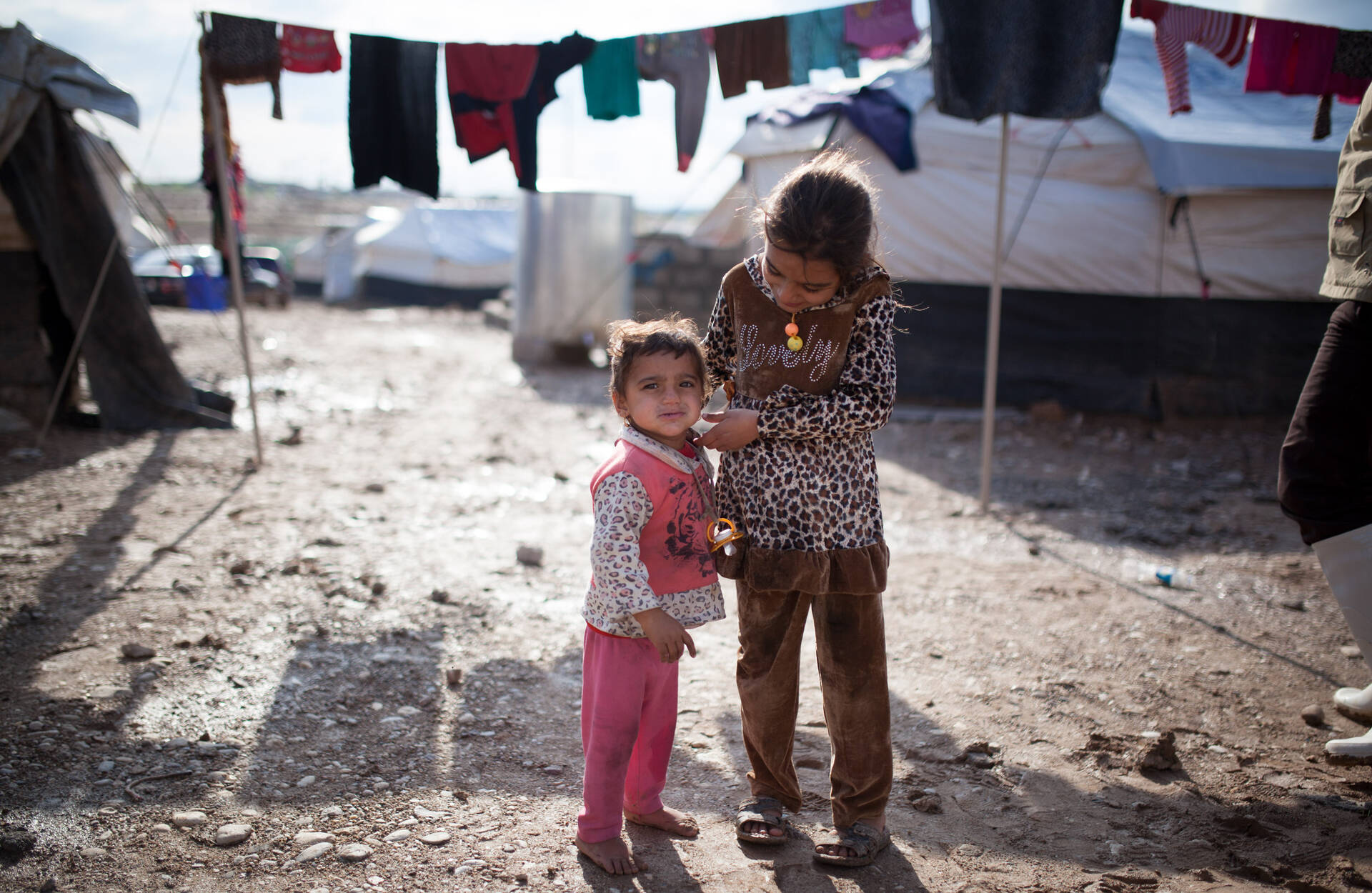 Syrische Flüchtlingskinder in einem Camp im Libanon Syrische Flüchtlingskinder in einem Camp im Libanon