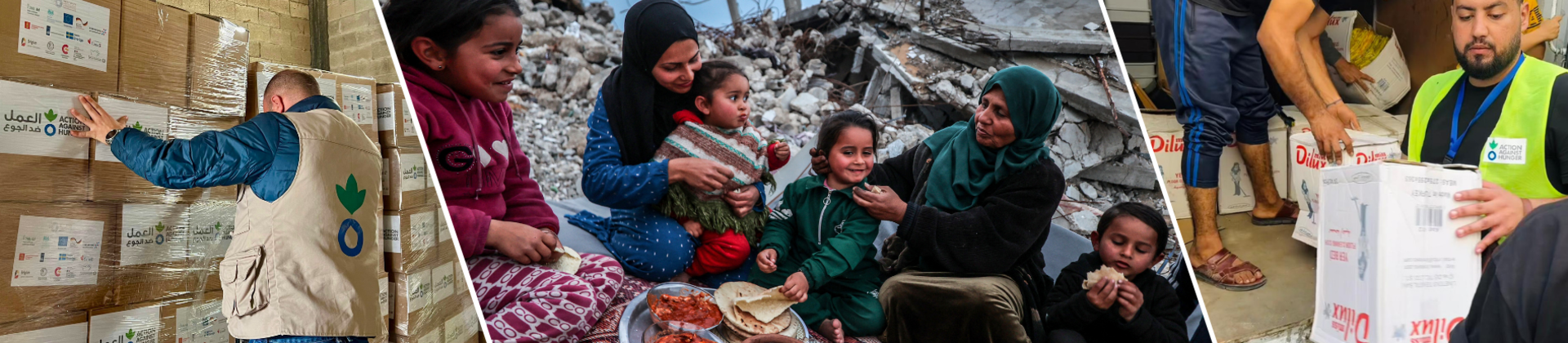 Collage Nothilfe Gaza