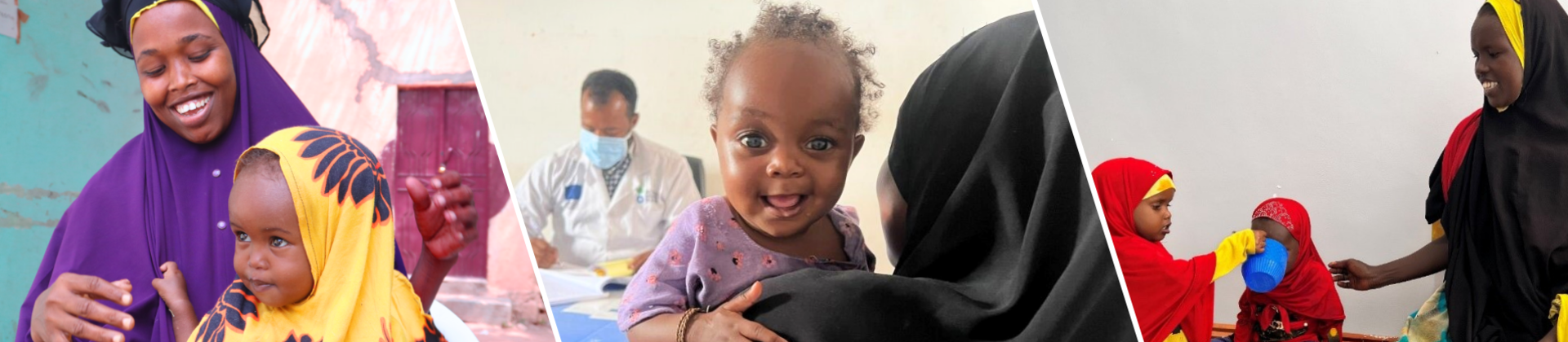 Kinder, die im Rahmen des Projekts in Somalia behandelt wurden Kinder, die im Rahmen des Projekts in Somalia behandelt wurden