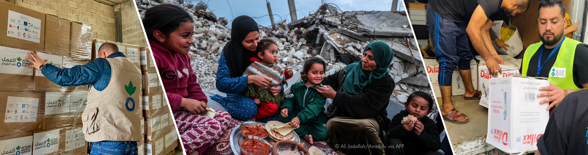 Collage Nothilfe Gaza