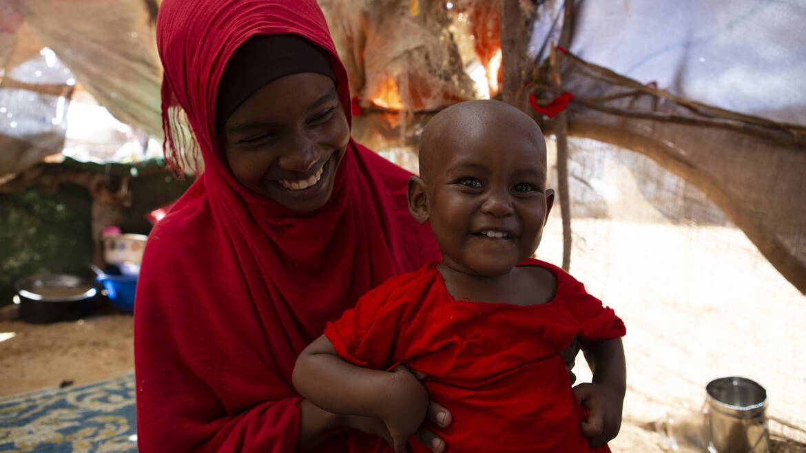 Mutter und Kind aus Somalia