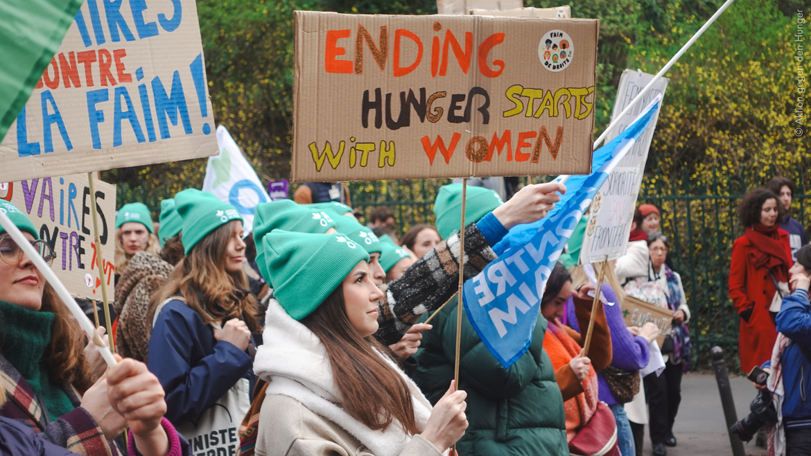 Aktion gegen den Hunger auf Protest für Frauenrechte Aktion gegen den Hunger auf Protest für Frauenrechte