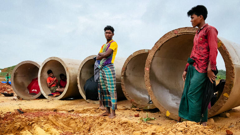 kanalisierung_gegen_überflutung_rohingya_camp