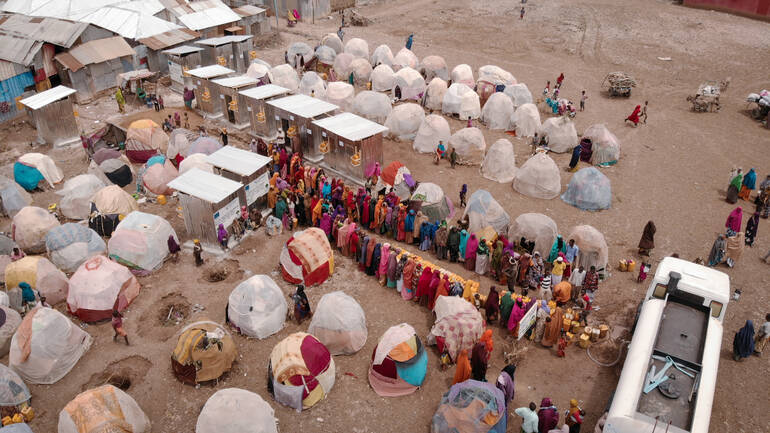 Zeltlager nach Überschwemmung in Somalia