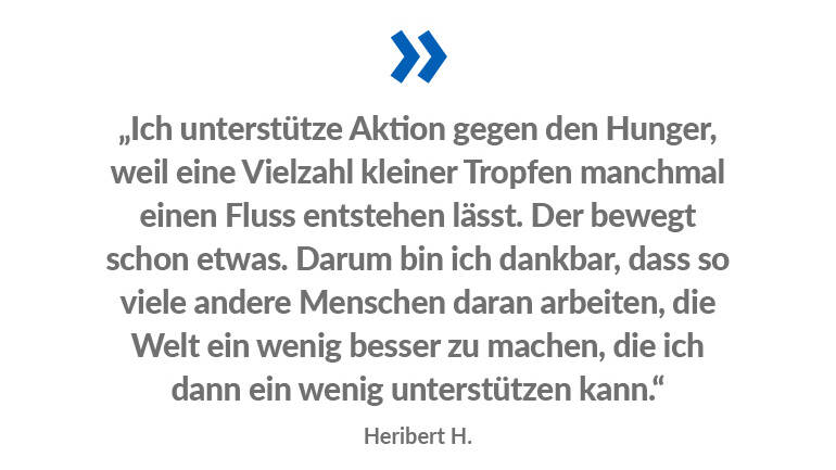 Zitat von einem Hungerbekämpfer von Aktion gegen den Hunger