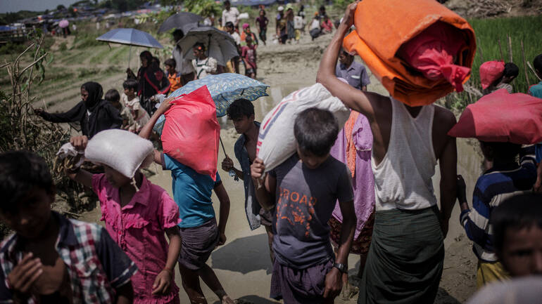 Rohingya auf der Flucht in Bangladesch