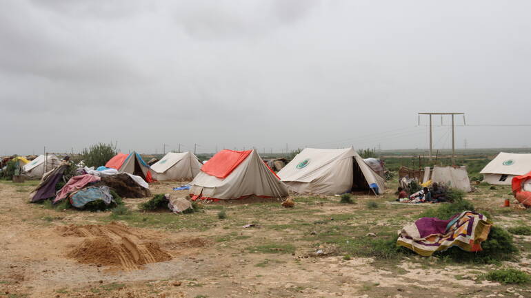Ein Flüchtlingscamp in der Nähe der Stadt Thatta in Sindh, Pakistan