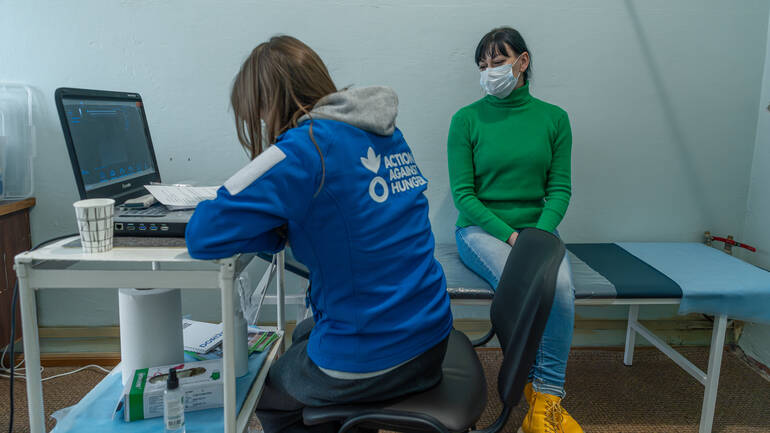 Medizinische Untersuchung durch Aktion gegen den Hunger