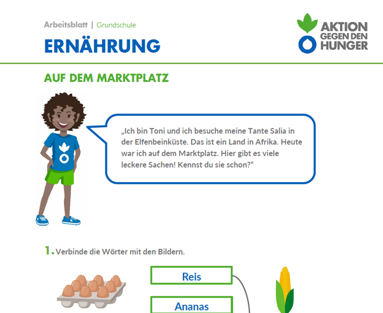 Unterrichtsmaterial BNE zu Hunger und Ernährung