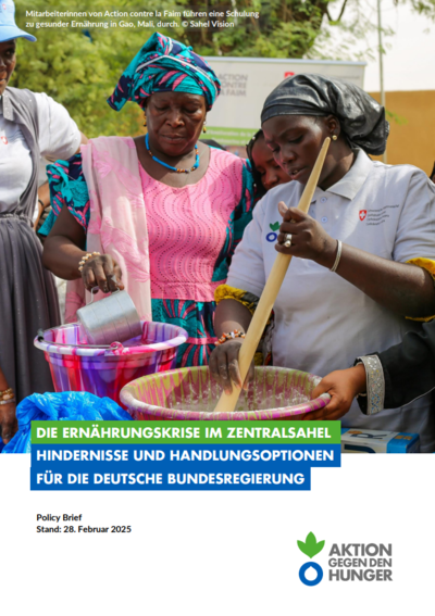 Die Ernährungskrise im Zentralsahel – Policy Brief von Aktion gegen den Hunger Die Ernährungskrise im Zentralsahel – Policy Brief von Aktion gegen den Hunger