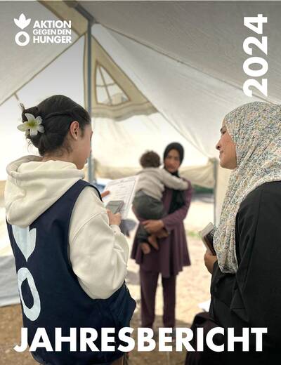 Cover des Jahresberichts 2024 von Aktion gegen den Hunger