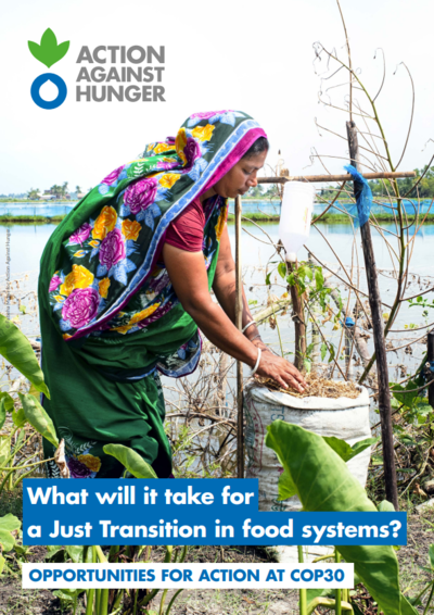 Cover des Forderungspapiers zur COP30: What will it take for a Just Transition in food systems?