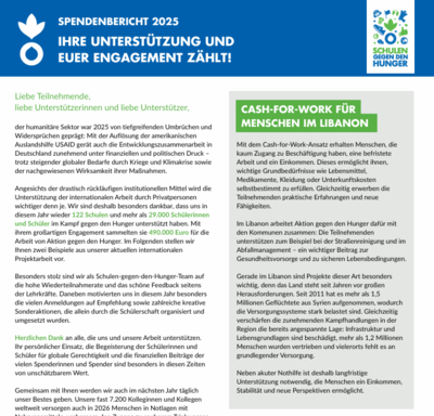 Spendenbericht 2025