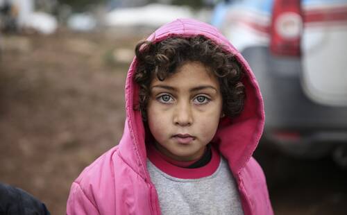 Syrisches Kind in einem Geflüchtetenlager