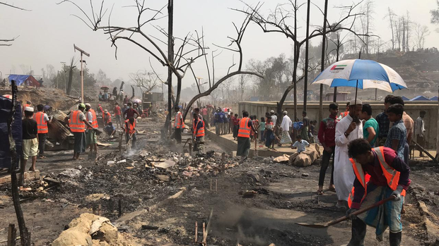 Verwüstetes Camp in Bangladesh