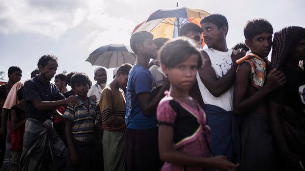 Rohingya auf der Flucht