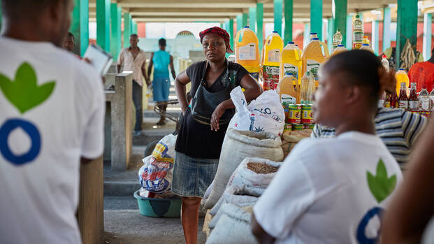 Mitarbeitende von Aktion gegen den Hunger im Einsatz in Haiti