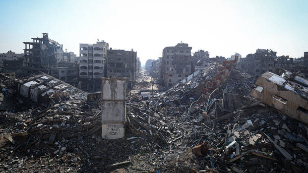 Ein durch den Konflikt völlig zerstörtes Viertel im Norden des Gazastreifens.