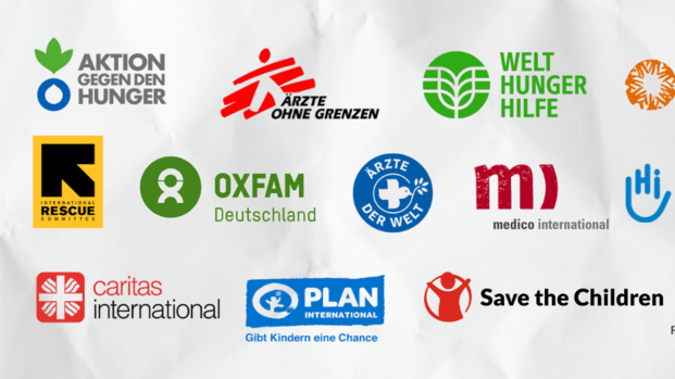 Logos von 13 deutschen NGOs