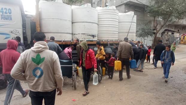 Wassertransport in den besetzten palästinensischen Gebieten.