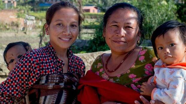 Familie in Nepal